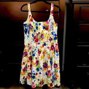 Beautiful colorful floral vintage style sun dress.